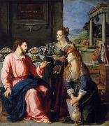 ALLORI Alessandro Museum art historic Christ with Maria and Marta oil painting reproduction